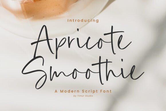 Apricote Smoothie: A Modern Script Font for Elegant Design