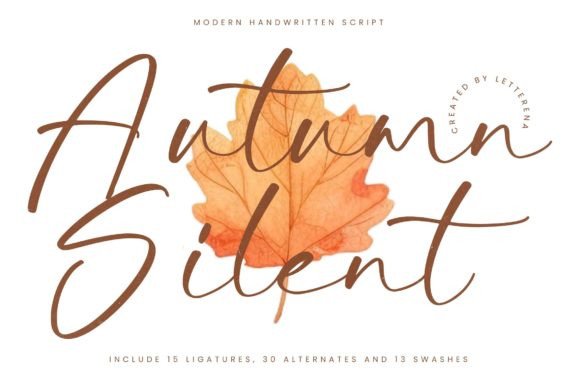 Autumn Silent: The Modern Handwritten Font for Elegant Design