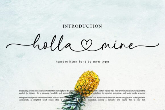 Holla Mine: A Handwritten Font for Authentic Design