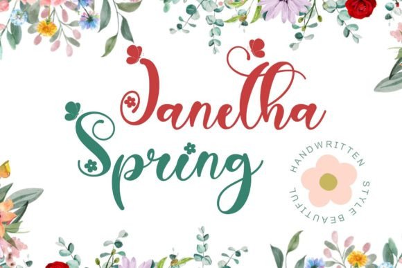 Janetha Spring: Elevate Your Designs with This Handwritten Font